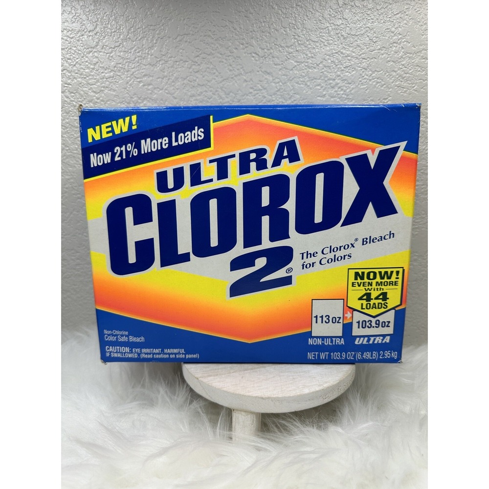 $31 🌙 Vintage Ultra Clorox 2 Powder Box 1998 103.9 Ounces‎  Decoration Sealed